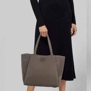 Bag Tory Burch McGraw Carryall Shoulder Bag Suede Leather & Dust bag